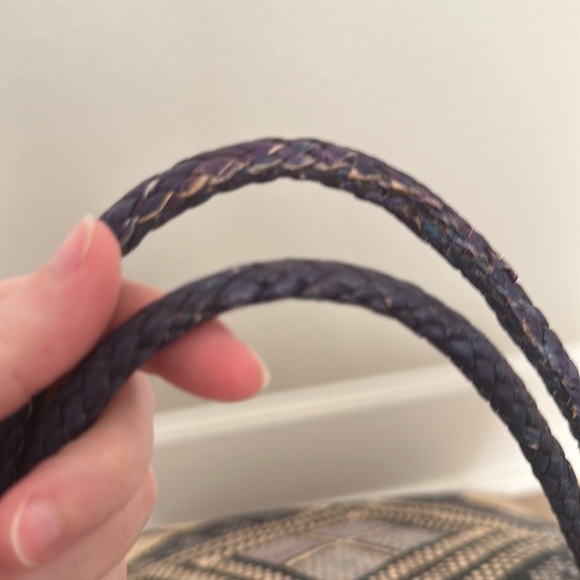 EUC Wicker Woven Straw Purse Handbag Beach Tote Bag - Picture 8 of 13